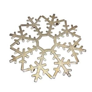 Leonard Silver Snowflake Trivet Vintage‎ Silver Plated Holiday Decor 8in NIB